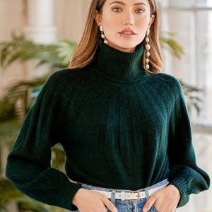 Green Turtleneck Sweater